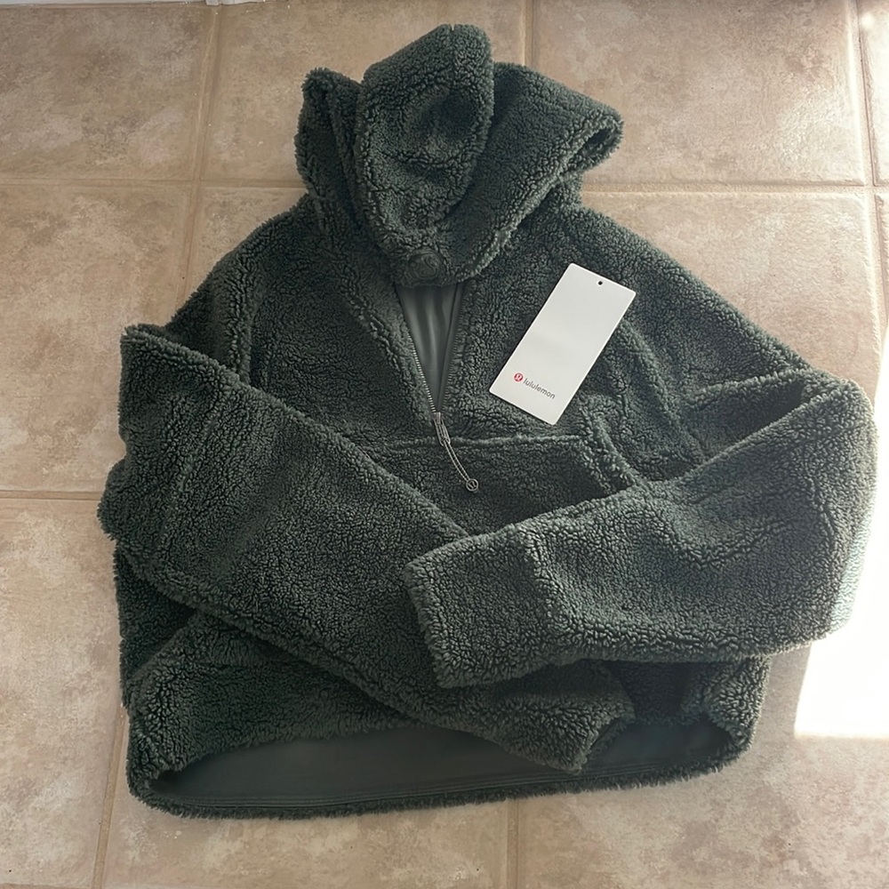 lulu lemon, Spruce Green, Scuba Oversized Half-Zip Fleece Hoodie. XS/S
